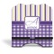 Purple Gingham & Stripe Stylized Tablet Stand - Front without iPad