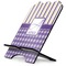 Purple Gingham & Stripe Stylized Tablet Stand - Side View