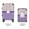 Purple Gingham & Stripe Suitcase Set 4 - APPROVAL