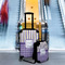 Purple Gingham & Stripe Suitcase Set 4 - IN CONTEXT
