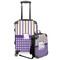 Purple Gingham & Stripe Suitcase Set 4 - MAIN
