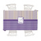 Purple Gingham & Stripe Tablecloths (58"x102") - MAIN (top view)