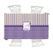 Purple Gingham & Stripe Tablecloth - 58"x102" (Personalized)