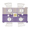 Purple Gingham & Stripe Tablecloths (58"x102") - TOP VIEW