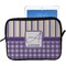 Purple Gingham & Stripe Tablet Sleeve (Medium)