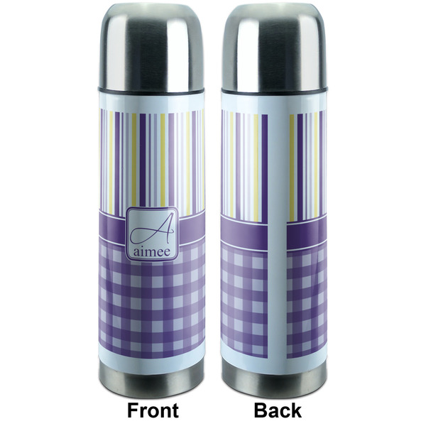 Purple Gingham & Stripe Thermos - Apvl