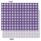 Purple Gingham & Stripe Tissue Paper - Heavyweight - Large - Front & Back