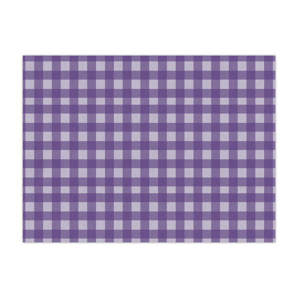 Custom Purple Gingham & Stripe Large Tissue Papers Sheets - Heavyweight