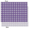 Purple Gingham & Stripe Tissue Paper - Heavyweight - Medium - Front & Back