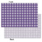 Purple Gingham & Stripe Tissue Paper - Heavyweight - Small - Front & Back