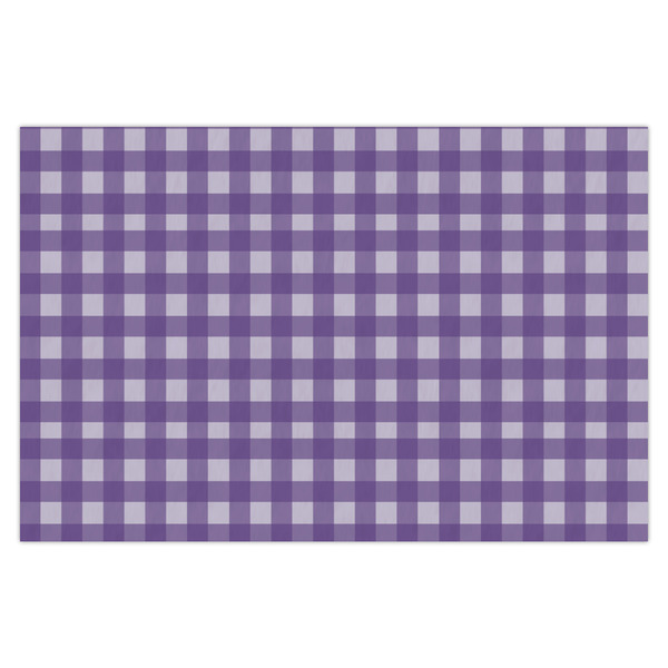 Custom Purple Gingham & Stripe X-Large Tissue Papers Sheets - Heavyweight