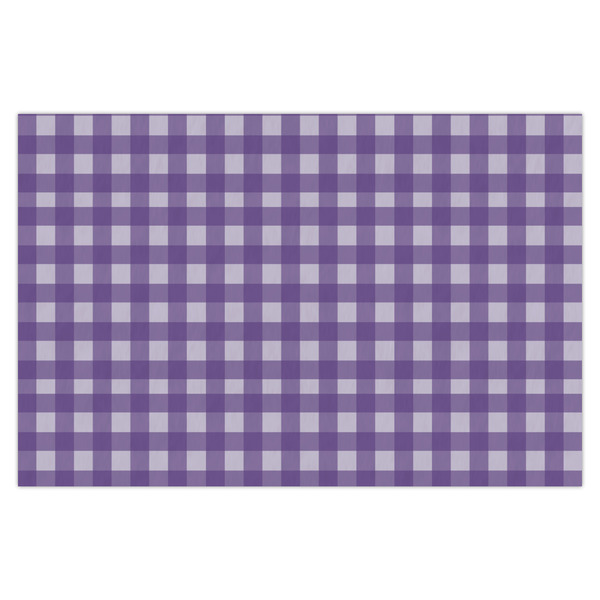 Custom Purple Gingham & Stripe Tissue Paper Sheets - X-Large - Heavyweight