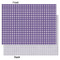 Purple Gingham & Stripe Tissue Paper - Lightweight - Large - Front & Back