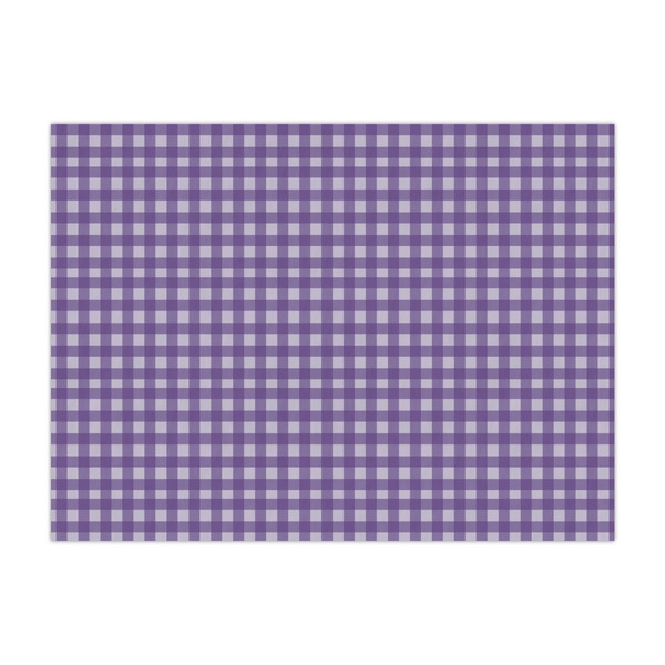 Custom Purple Gingham & Stripe Large Tissue Papers Sheets - Lightweight