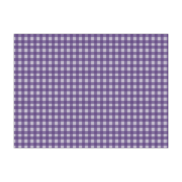 Custom Purple Gingham & Stripe Tissue Paper Sheets - Large - Lightweight