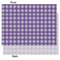 Purple Gingham & Stripe Tissue Paper - Lightweight - Medium - Front & Back