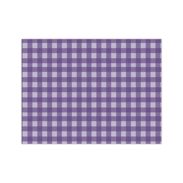 Custom Purple Gingham & Stripe Medium Tissue Papers Sheets - Lightweight