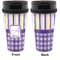 Purple Gingham & Stripe Travel Mug Approval (Personalized)