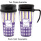 Purple Gingham & Stripe Travel Mugs - with & without Handle