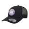 Purple Gingham & Stripe Trucker Hat - Black (Personalized)