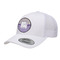 Purple Gingham & Stripe Trucker Hat - White