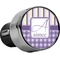 Purple Gingham & Stripe USB Car Charger - Close Up