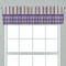 Purple Gingham & Stripe Valance - Closeup on window