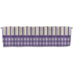 Purple Gingham & Stripe Valance (Personalized)