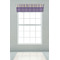 Purple Gingham & Stripe Valance - On window