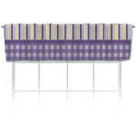 Purple Gingham & Stripe Valance (Personalized)