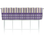 Purple Gingham & Stripe Valance