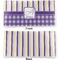 Purple Gingham & Stripe Vinyl Check Book Cover - Front and Back