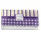 Purple Gingham & Stripe Vinyl Checkbook Cover (Personalized)