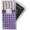 Purple Gingham & Stripe Vinyl Document Wallet - Main