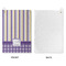 Purple Gingham & Stripe Waffle Weave Golf Towel - Approval