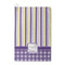 Purple Gingham & Stripe Waffle Weave Golf Towel - Front/Main