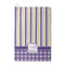 Purple Gingham & Stripe Waffle Weave Golf Towel (Personalized)