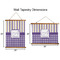 Purple Gingham & Stripe Wall Hanging Tapestries - Parent/Sizing
