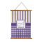 Purple Gingham & Stripe Wall Hanging Tapestry - Portrait - MAIN