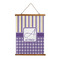 Purple Gingham & Stripe Wall Hanging Tapestry - Tall (Personalized)