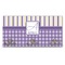Purple Gingham & Stripe Wall Mounted Coat Hanger - Front View