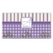 Purple Gingham & Stripe Wall Mounted Coat Rack (Personalized)