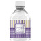 Purple Gingham & Stripe Water Bottle Labels - Custom Sized (Personalized)