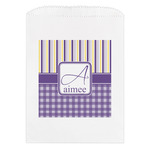 Purple Gingham & Stripe Treat Bag (Personalized)