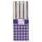Purple Gingham & Stripe Wine Gift Bag - Gloss - Front