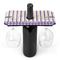 Purple Gingham & Stripe Wine Glass Holder