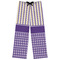 Purple Gingham & Stripe Womens Pajama Pants - L