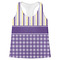 Purple Gingham & Stripe Womens Racerback Tank Top - X Small