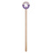 Purple Gingham & Stripe Wooden 7.5" Stir Stick - Round - Single Stick