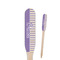 Purple Gingham & Stripe Wooden Food Pick - Paddle - Closeup